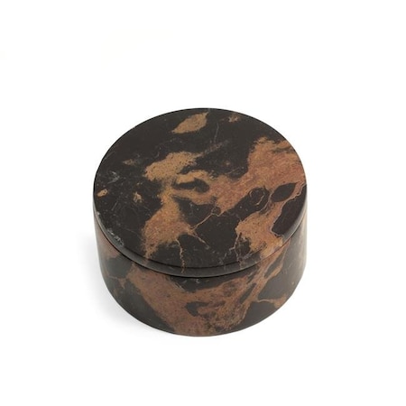 Bey Berk International Bey-Berk International D016 Tiger Eye Marble Round Box D016